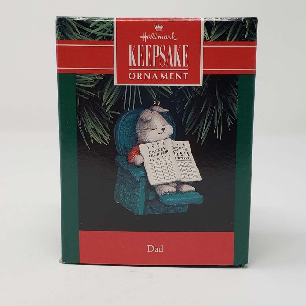 1992 Hallmark Dad Keepsake Handcrafted Christmas Holiday Ornament